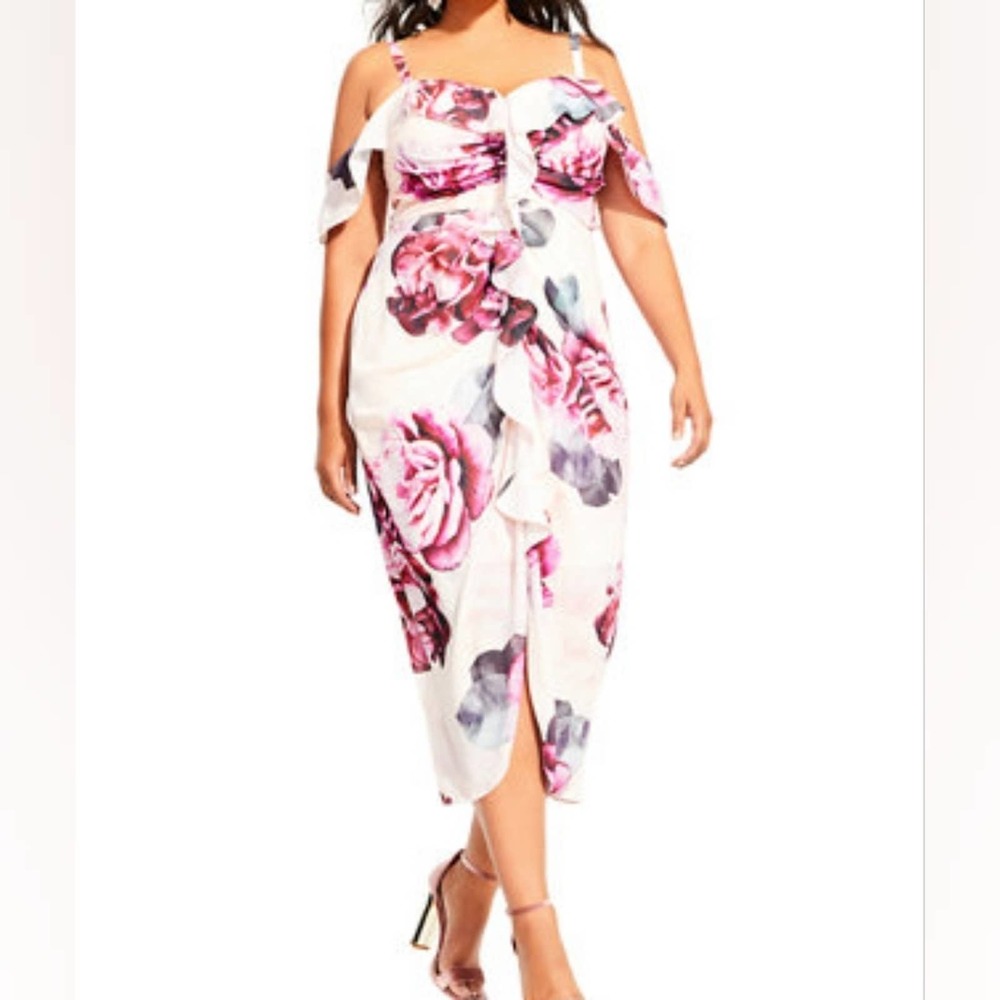 CITY Chic Plus Size Vintage Blooms Va Va Voom Dress plus size XL 22 NEW